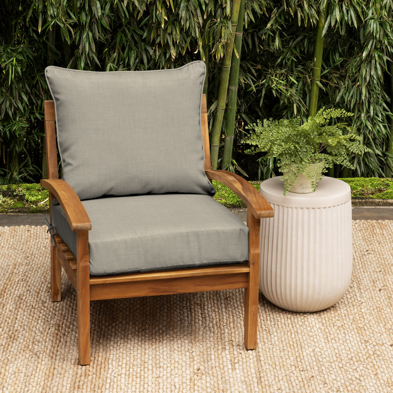 ARDEN EarthFIBER 2 - Piece Outdoor Seat/Back Cushion, Brown Polyester/Polyester Blend