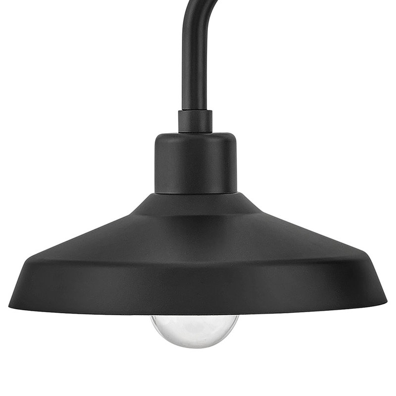 Luminaire de grange d'extérieur à 1 ampoule Vanielle, Noir, H 17,5 po x l 16 po x P 32,5 po