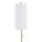 Bounty 62" Contemporary Metal Floor Lamp In Gold Metal With White Linen Shade