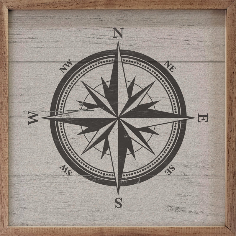 Compass Whitewash, 8" H x 8" W