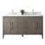 Ensemble de meuble-lavabo double 60 po avec plateau en marbre Chambery-94811324-94811332