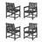 SeeHill HDPE Dining Chair Set of 4, Outdoor Dining Chair with Deep Seating, All Weather HDPE Patio Dining Chairs, Ergonomic Outdoor Chairs Furniture for Backyard, Poolside, Garden, Deck-1965396621