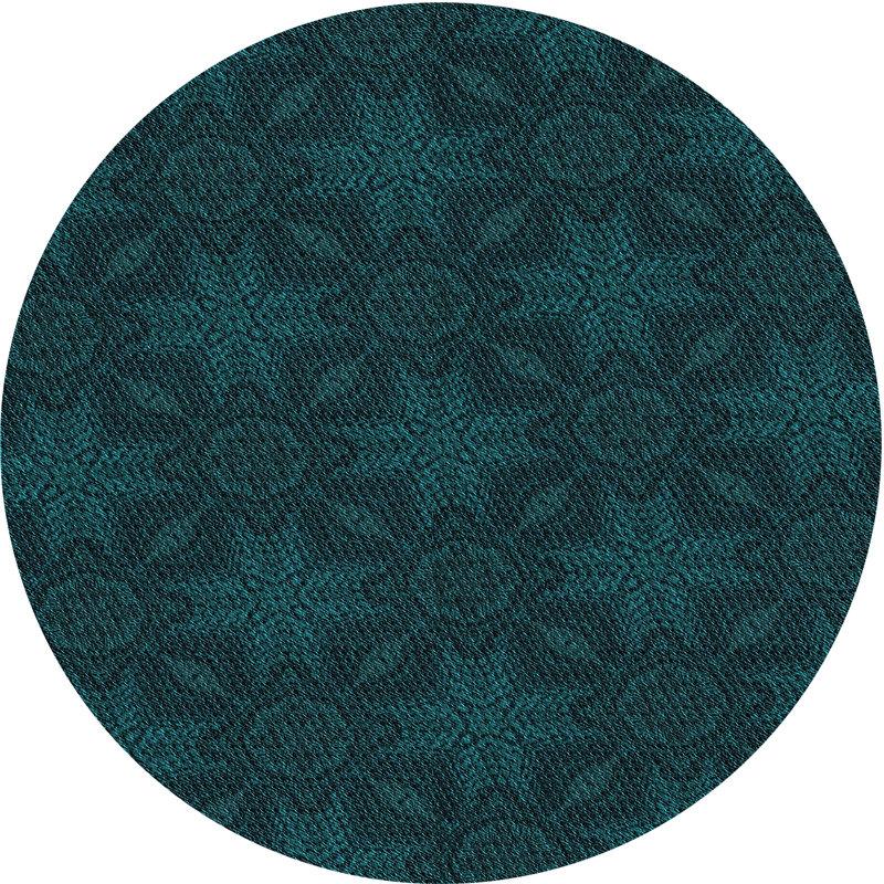Tapis bleu sarcelle, Rond 6 pi