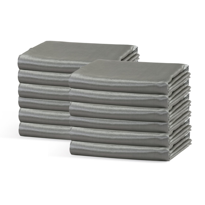 Pillowcases, Satin Luxurious Pillowcases with Envelope Closure - NTBAY, King, Gray