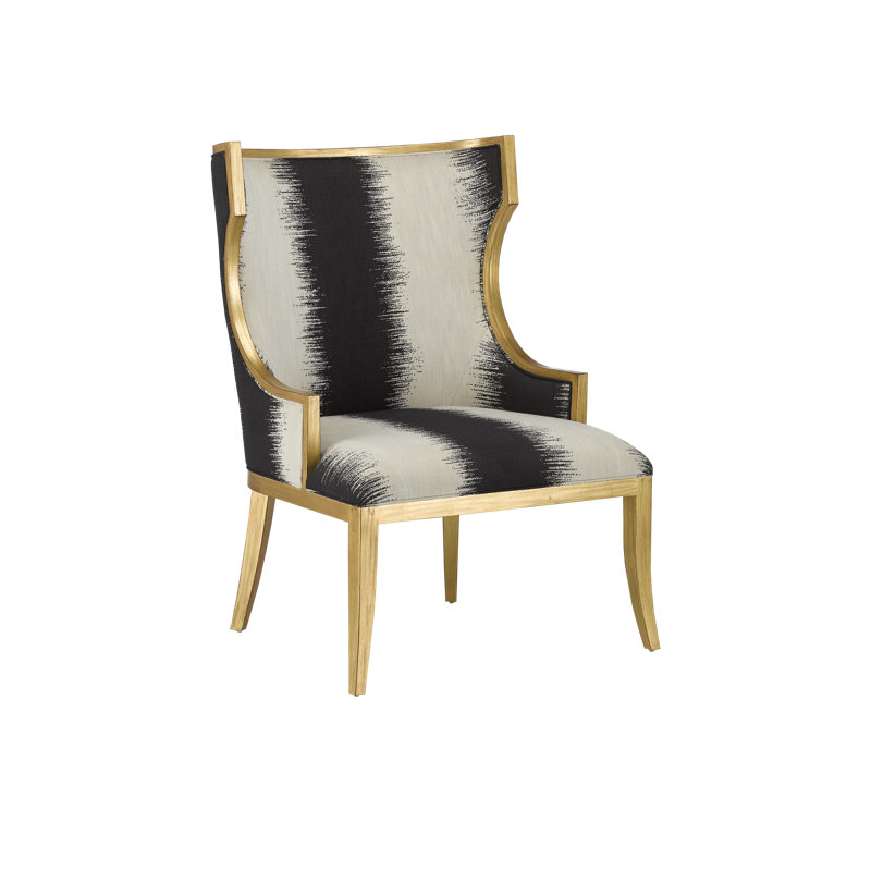 Garson 31.5" Wide Polyester Wingback Chair