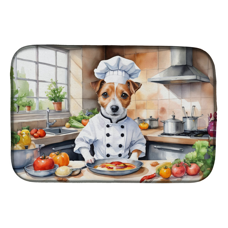 Tapis de séchage Jack Russell Terrier The Chef