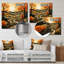 «Countryside Autumn Orchards Painted II», paysages d'art mural en métal-903833854