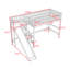Lit mezzanine en bois avec tablettes, glissade et lumière DEL-1696901012-1696901013