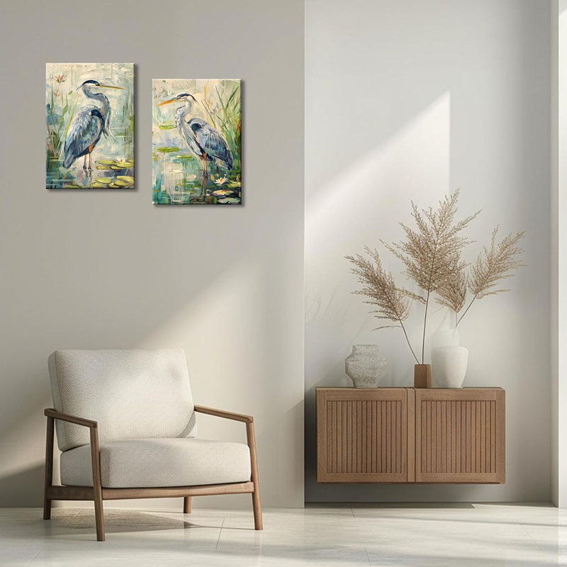 2 Piece Wrapped Canvas Print, 40 cm H x 60 cm W