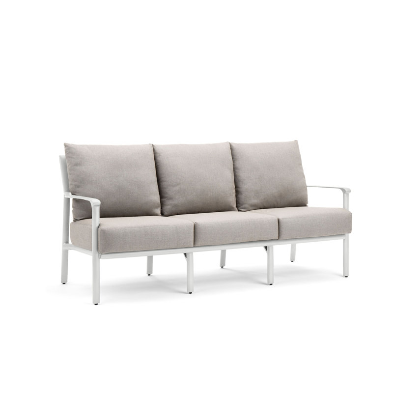 Outdoor 3 - Seat Patio Sofa, Taupe, Light Gray