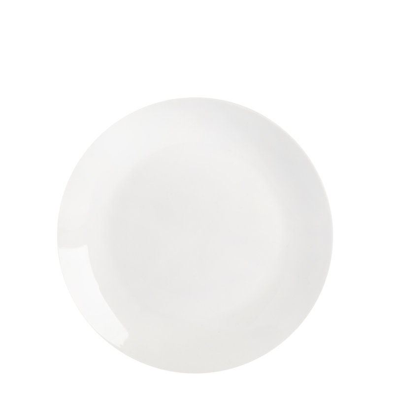 16-Piece White Porcelain Square Dinnerware Set