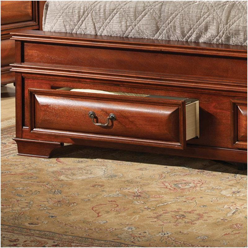 Full Storage Bed , Oak