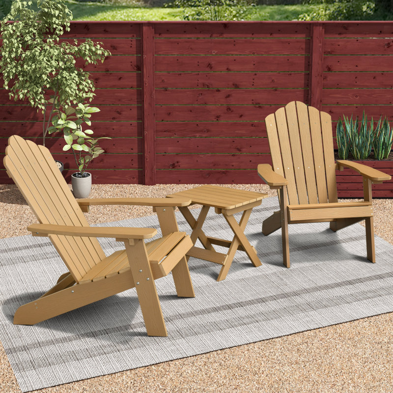 Chaise Adirondack avec table Mauckport, Bois