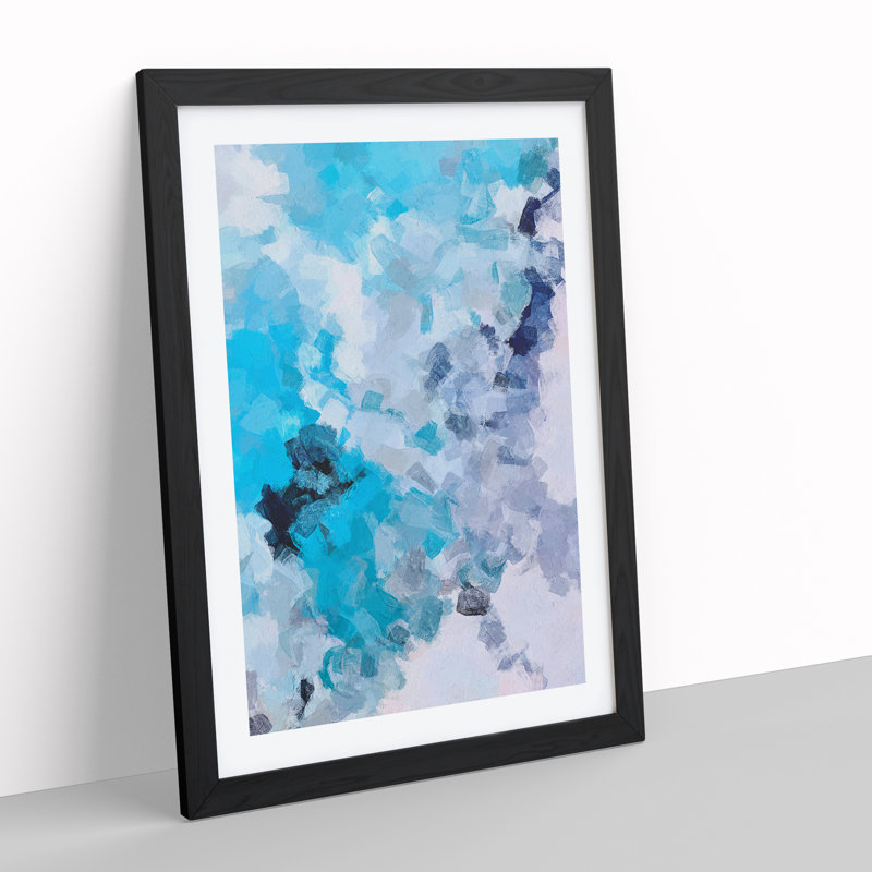 Intense Love Abstract - Single Picture Frame Painting, Black, 64cm H x 46cm W x 2cm D