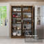 Armoire de rangement pour cuisine Madesa 4 portes 8 tablettes utilitaires L 47 po Unité de rangement en bois pour la cuisine 6 tablettes réglables anti-basculement - rustique-640619489