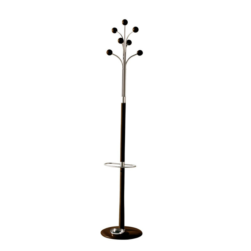 Kirkinriola Freestanding 6 - Hook Coat Rack, Black