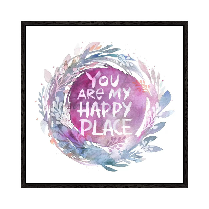 You Are My Happy Place by Stephanie Corfee - Floater Frame Gallery-Wrapped Canvas Giclée on Canvas, 93.98 cm H x 93.98 cm W