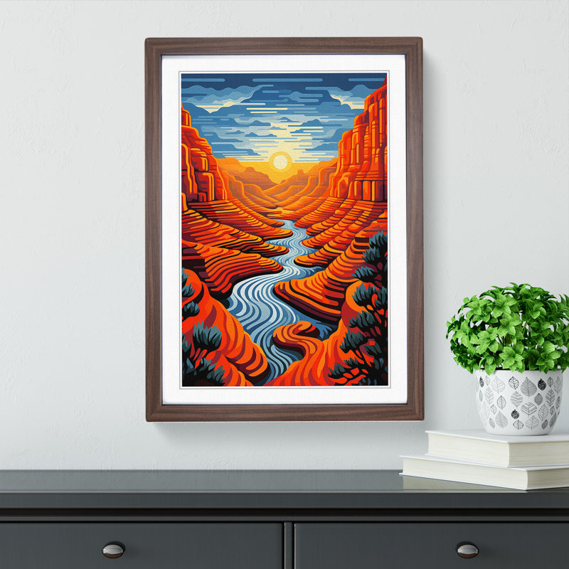 Grand Canyon Op Art - Framed Print