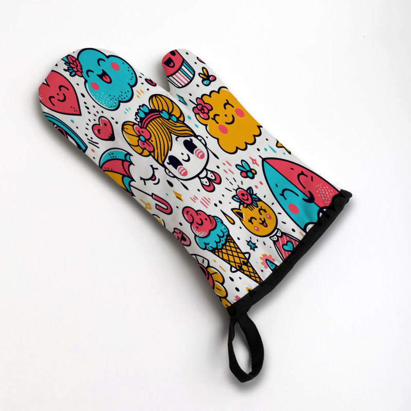 Neon Vibes Oven Mitt Cotton Twill