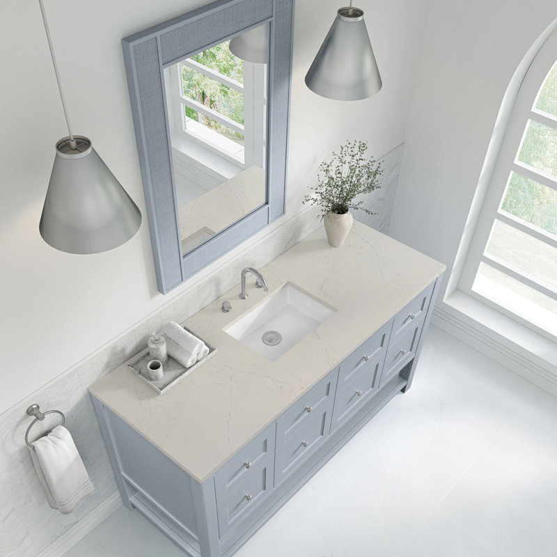 Breckenridge 60 in. Single Vanity, Serenity Blue, Siberian, Widespread