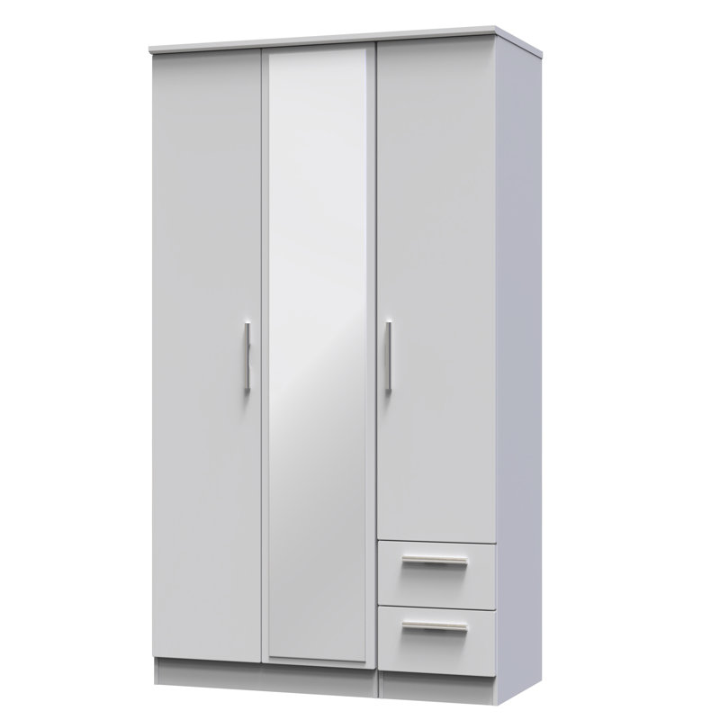 Borgeson Manufactured Wood Wardrobe, Grey Matt