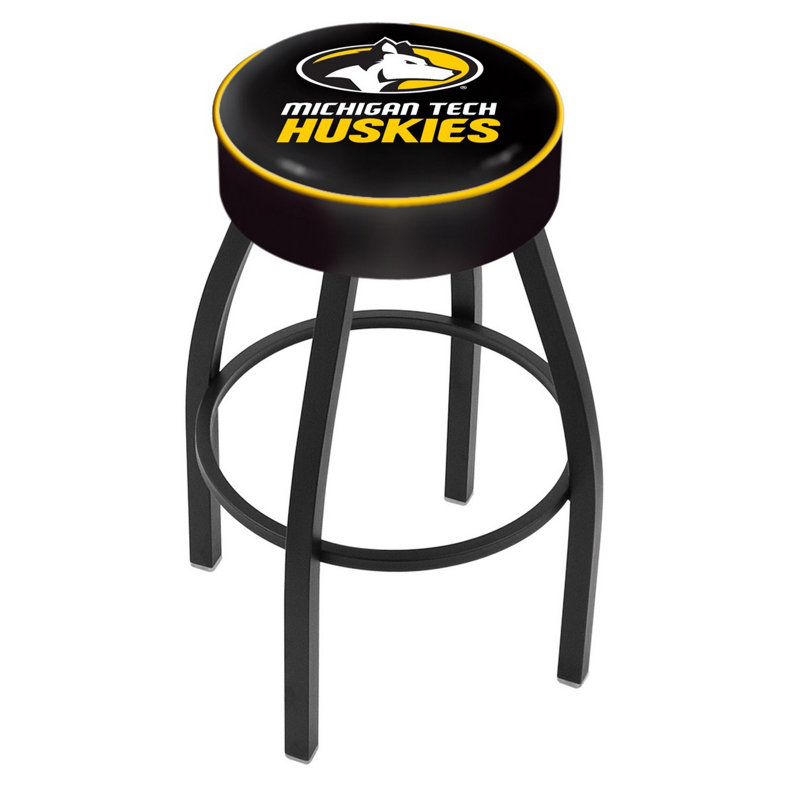 Tabouret de bar et de comptoir NCAA, Michigan Tech, Noir, Tabouret de comptoir (assise de 25 po de hauteur)