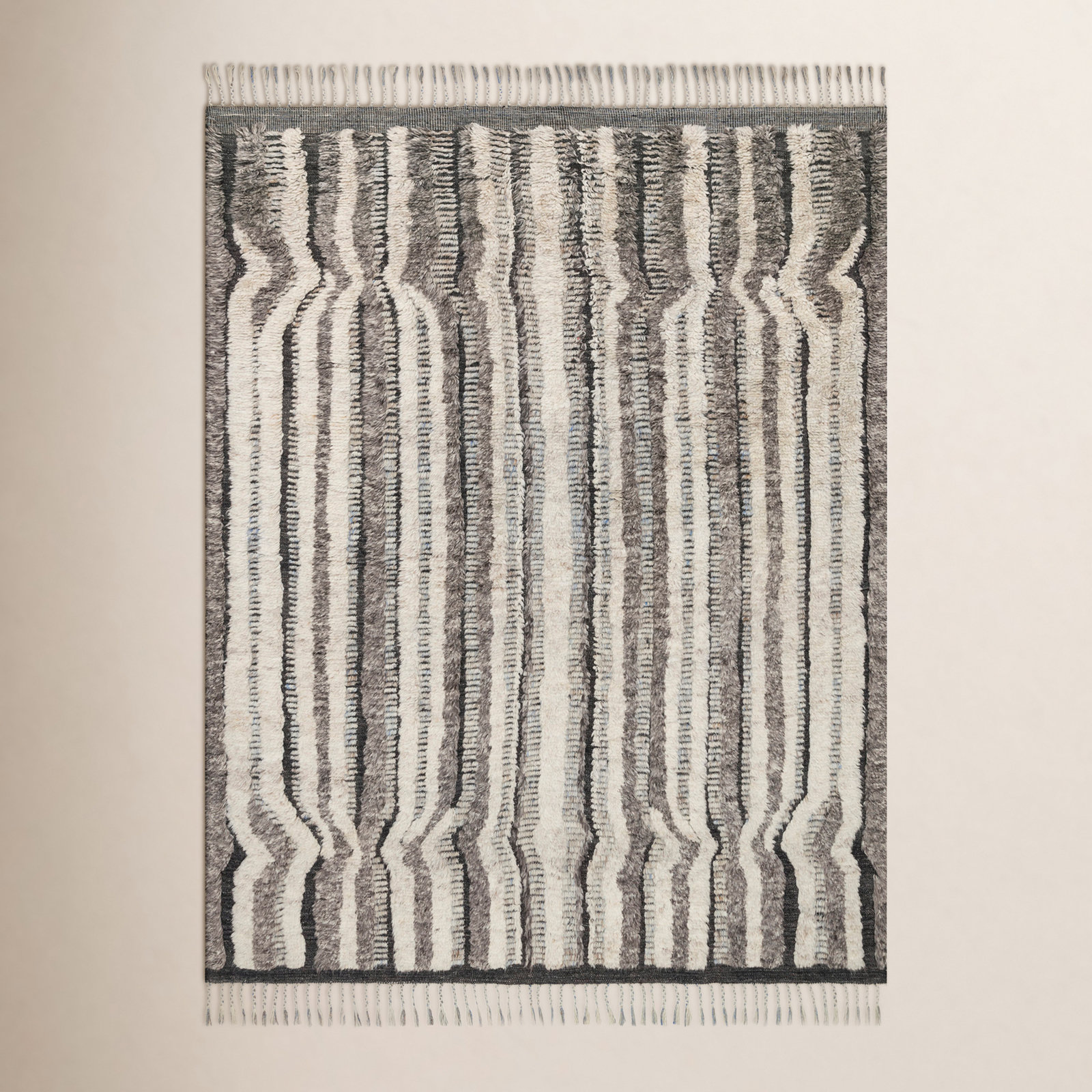 Benjamin Stone Charcoal Hand-Knotted Rug, Rectangle 2' x 3'