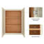 Armoire de cuisine murale antique blanche avec tablettes réglables l 36 po x H 36 po x P 12 po-814792621-814792616