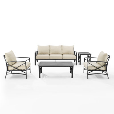 Mosier 5 - Person Patio Conversation Set with Cushions