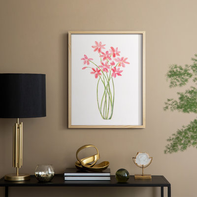 Reproduction encadrée entrelacée Bouquet II - bois massif