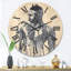 Horloge murale en bois-63901850-63913689