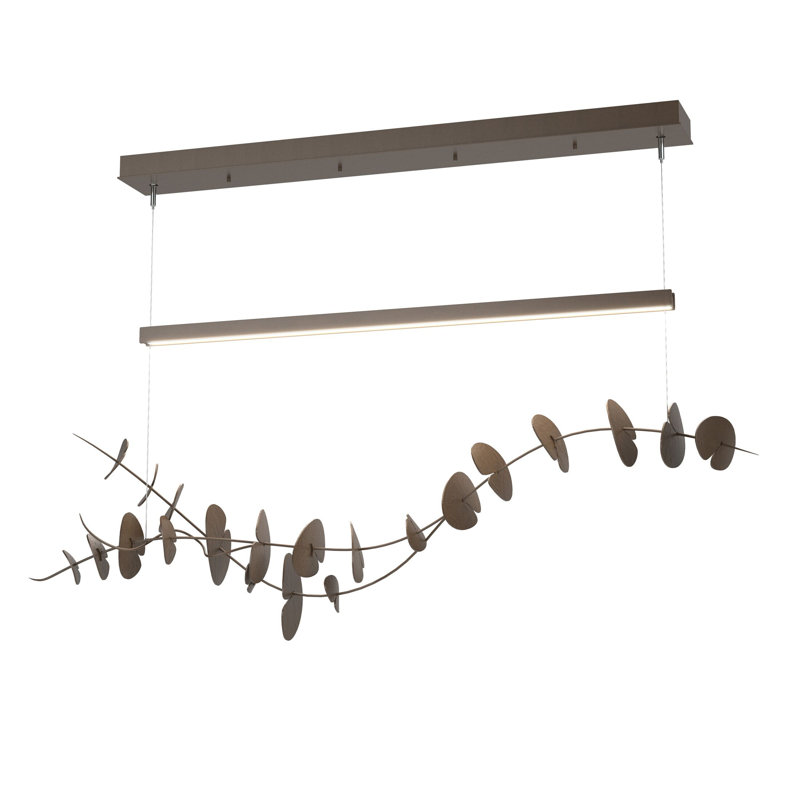 Luminaire suspendu 1 lumière Lily, Bronze, Bronze
