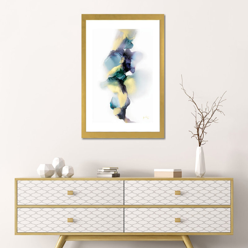 « Make a Wish » par Jamie Pomeranz, reproduction d’art, Papier encadré doré, Blanc, H 24 po x l 16 po x P 1 po