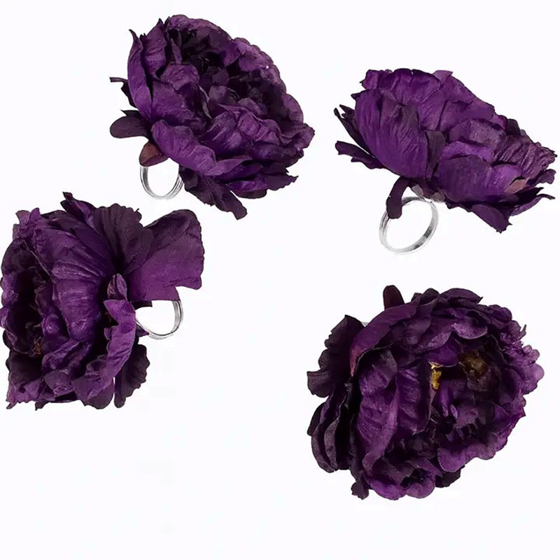 Linen Napkin Ring, Eggplant