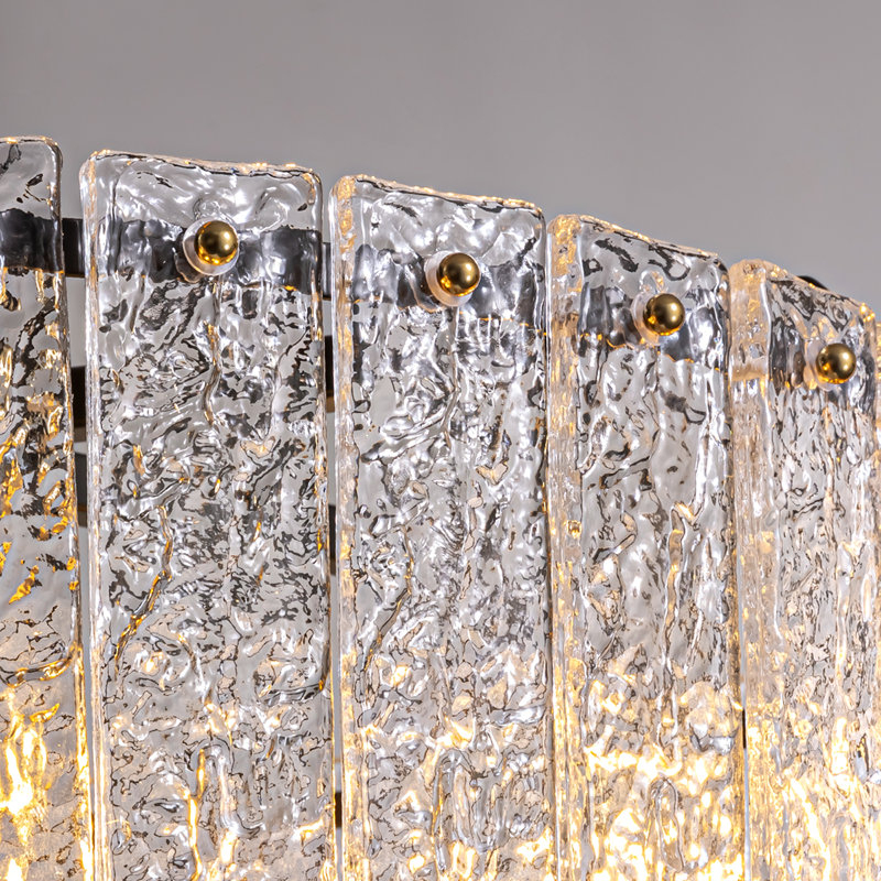 6-Light Dimmable Crystal Drum Chandelier, 10.2" H x 25.2" W x 25.2" D