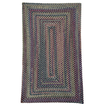 Tapis d'intérieur réversible et multicolore en nylon tressé, polyester et laine Walnut Cove