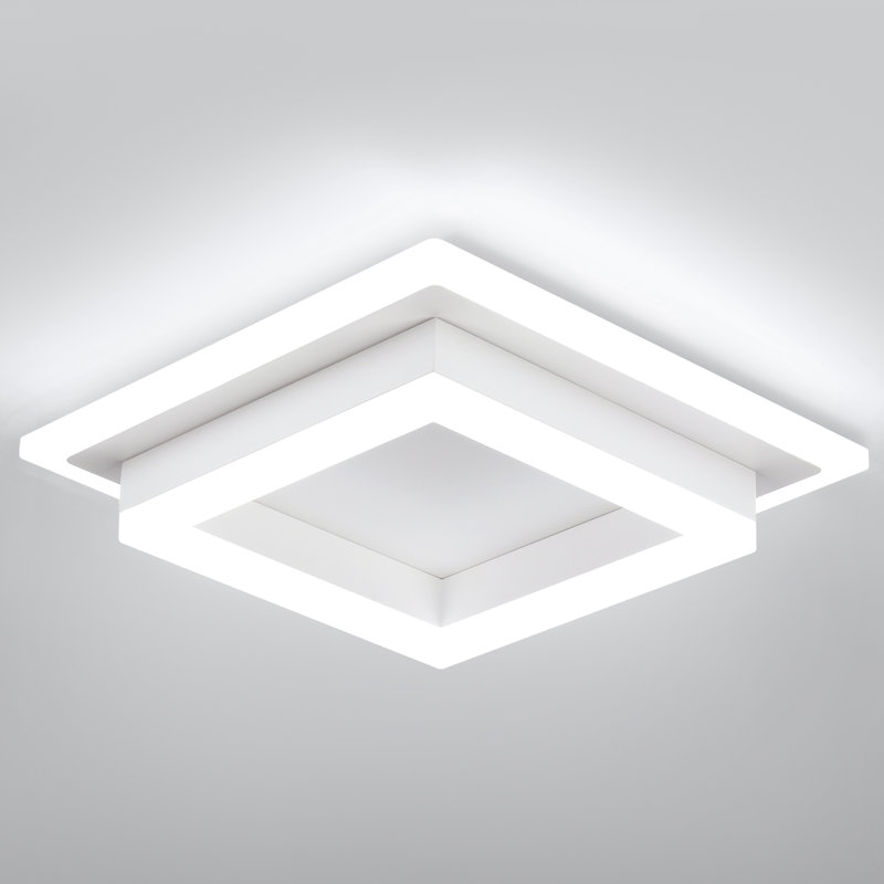 Plafonnier DEL carré moderne, luminaires de couloir