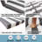 2 Pcs Set Indoor/Outdoor Chaise Lounge Chair Cushion-787702701