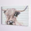 «Highland Cow», reproduction d'art sur bois en planches
