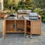 Îlot de cuisine l 86,6 po Hankinson avec comptoir en acier inoxydable, armoires de rangement-131635457