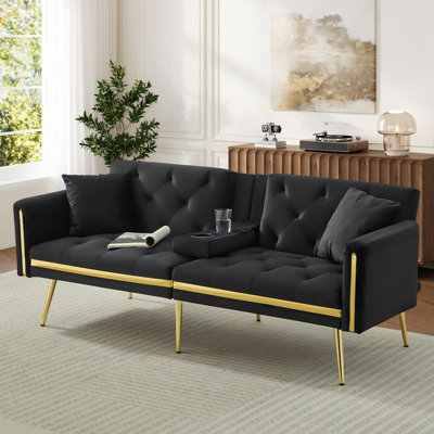 2 Seater Velvet Sofa Bed