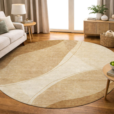 Tapis abstrait lavable à la machine intérieur / extérieur ACN3082