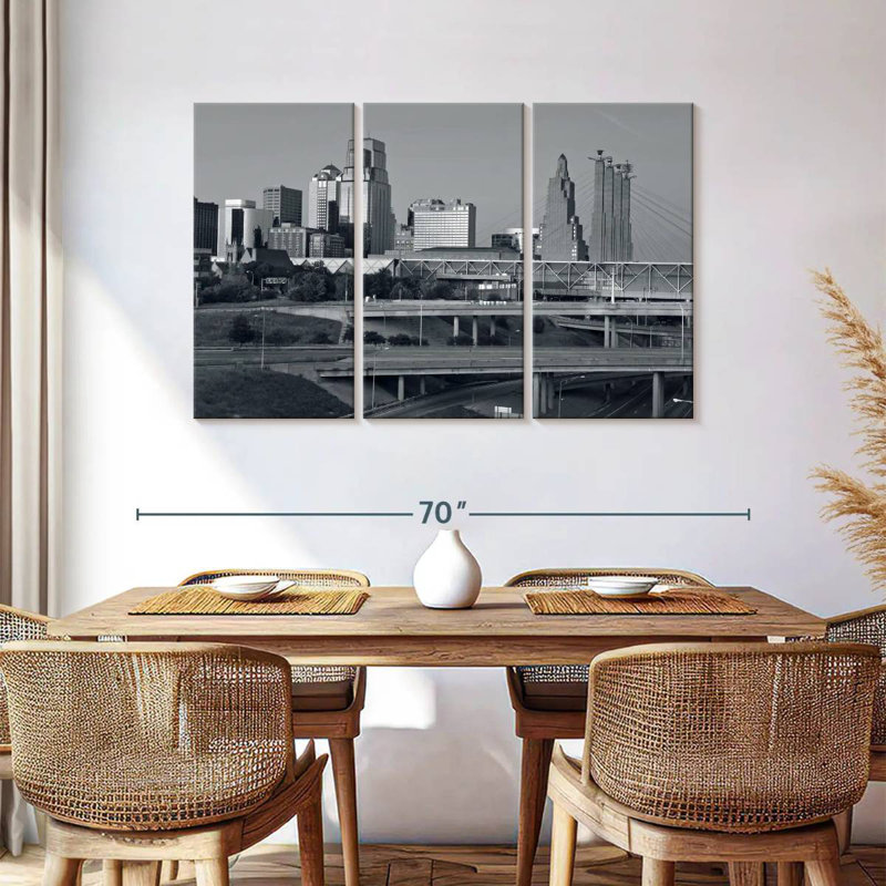 Rorry Kansas BW Skyline, 36" H x 57" W