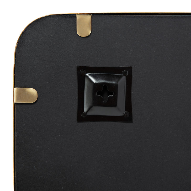 Holofernes Metal Flat Wall Mirror, Champagne