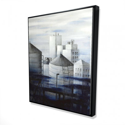 «Gray City With Blue Clouds» sur toile