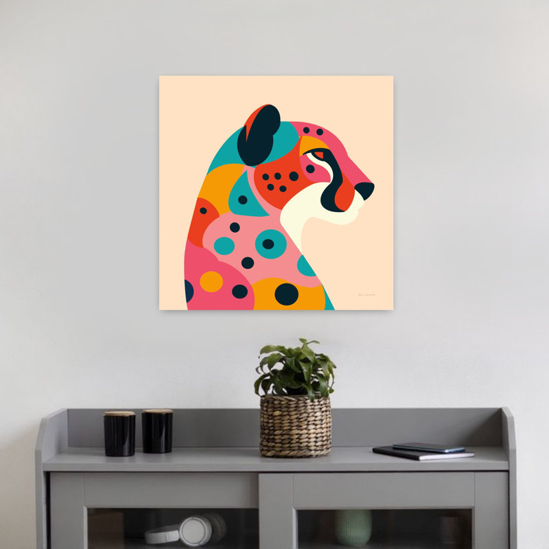 Safari Safari II, art animalier contemporain, H 18 po x l 18 po