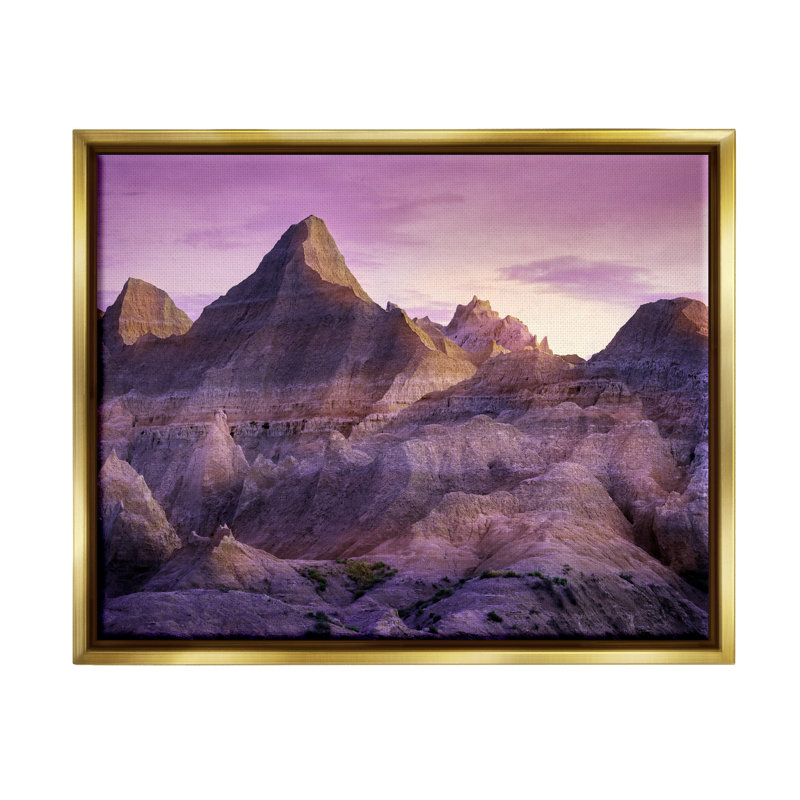 «Badlands Canyon Cliff Landscape Floater», art mural par Rick Berk, H 25 po x l 31 po x P 1,7 po