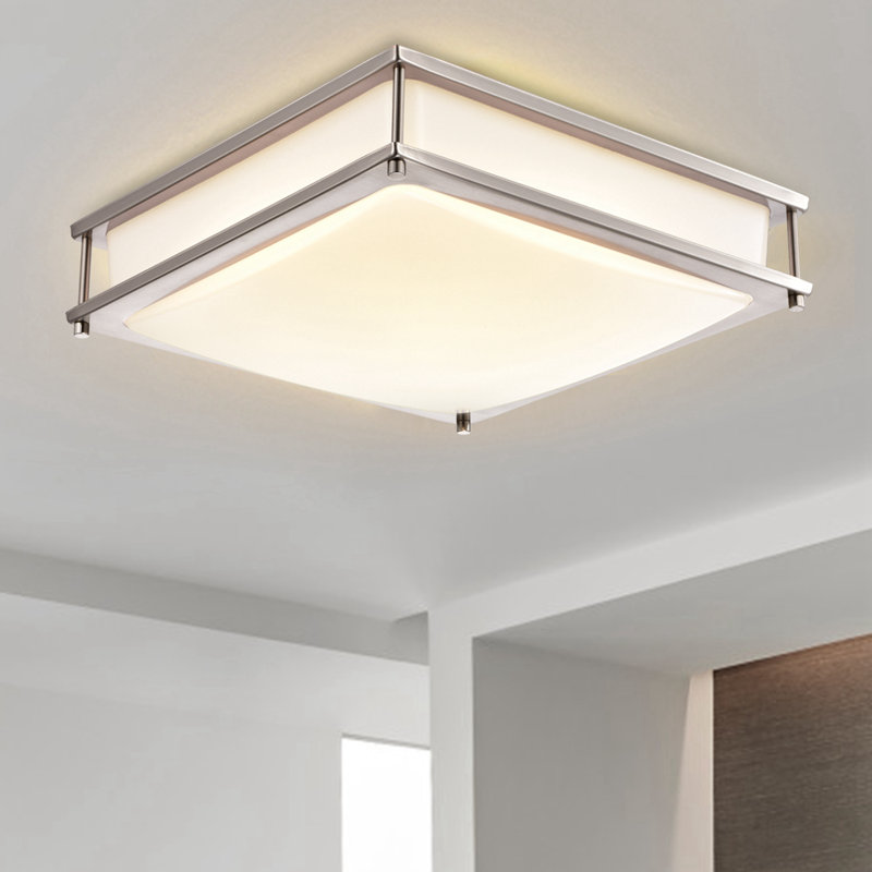 Plafonnier encastré 1 lumière DEL Blatch, H 4 po x l 15,75 po x P 15,75 po