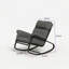 Chaise berçante d'extérieur en métal avec coussins amovibles