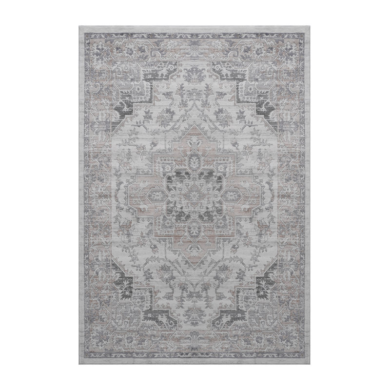 Collection Ivory/Beige/Oriental Non-Shedding Living Room Bedroom Dining Home Office Stylish And Stain Resistant Area Rug